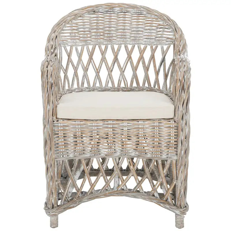 Natural Rattan Club Chair - 25.5 x 26.5 x 35.5 - 26Wx27Dx36H