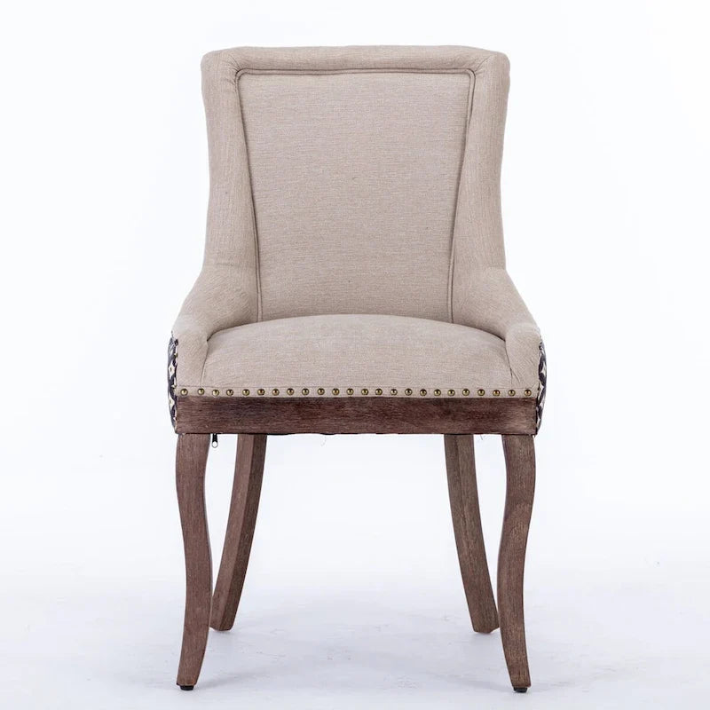 Set of 2 Ultra Side Dining Chairs with Wood Legs