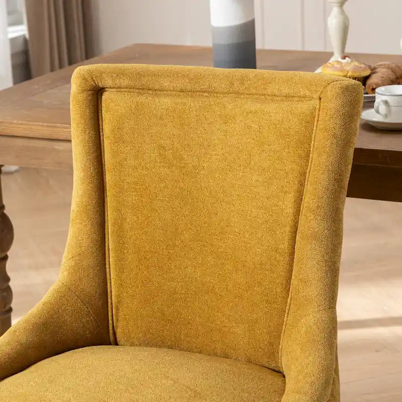 Set of 2 Ultra Side Dining Chairs with Wood Legs