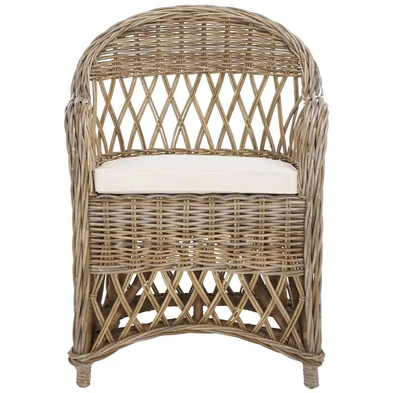 Natural Rattan Club Chair - 25.5 x 26.5 x 35.5 - 26Wx27Dx36H