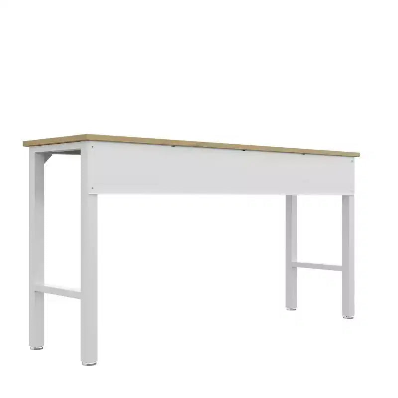 Manhattan Comfort Fortress 3pc Mobile Space Saving Garage Cabinet and Worktable Set 3.0 White