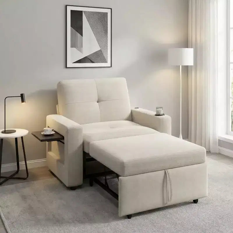 3-in-1 Sleeper Sofa Chair Bed, 42.5 Wide Convertible Pull-Out
