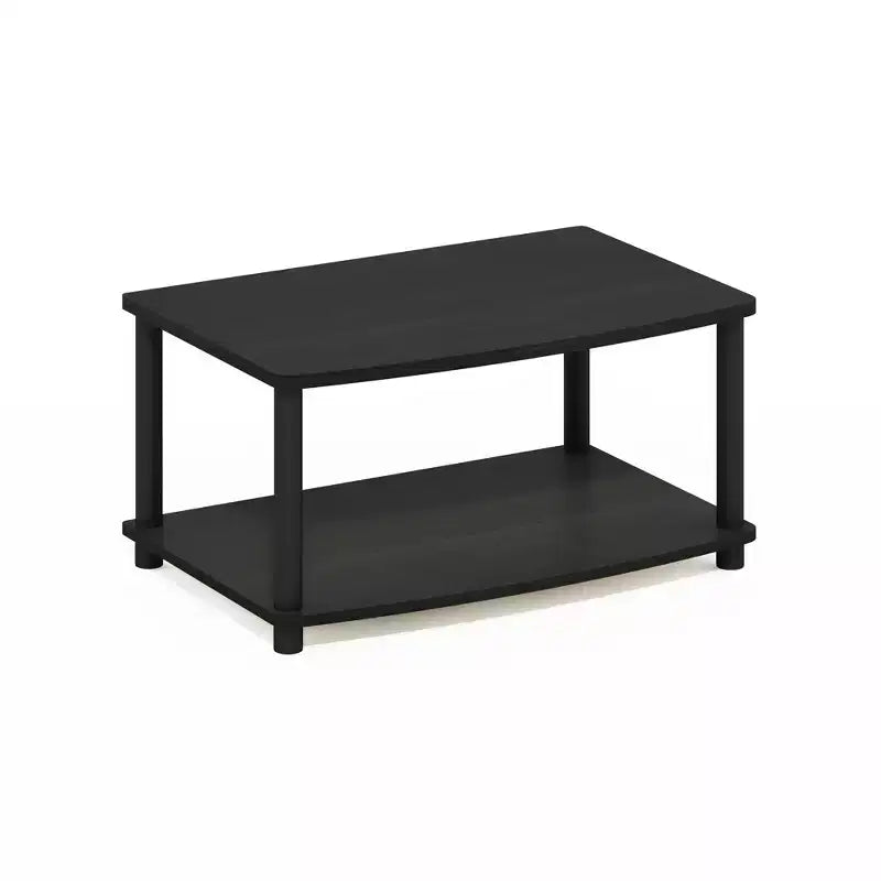 2-Tier Elevated TV Stand with Open Storage Shelves