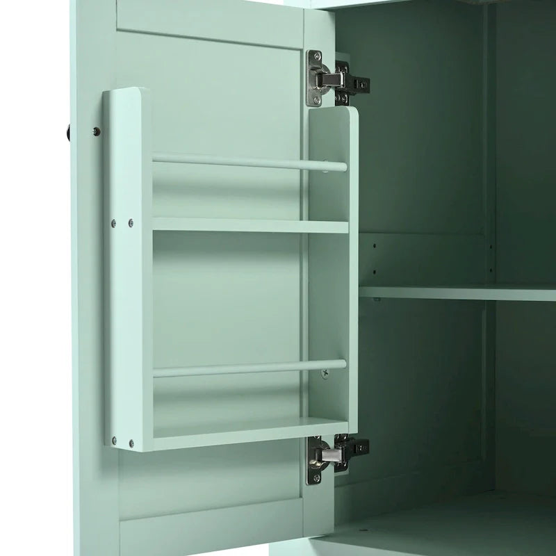 Kitchen Island Cart on 5 Wheels, Breakfast Bar Cabinet, Rolling Kitchen Island with Drop Leaf, 3 Drawers & Removable Shelves