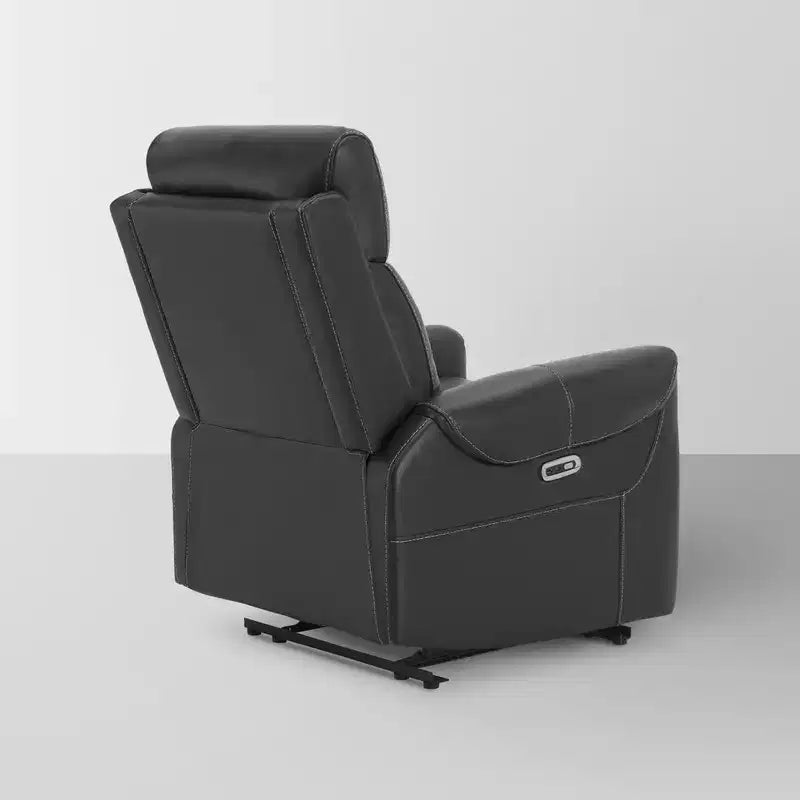 Wall Hugger Power Recliner with USB Ports, Faux Leather, 3 Positions, 350 lbs