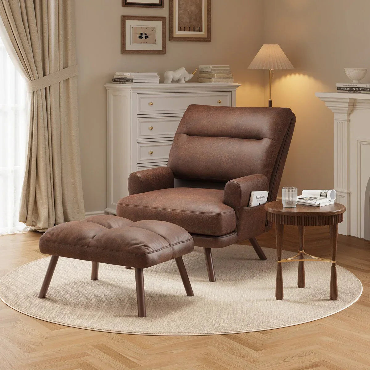 Ajustable Recliner Chair with Ottoman