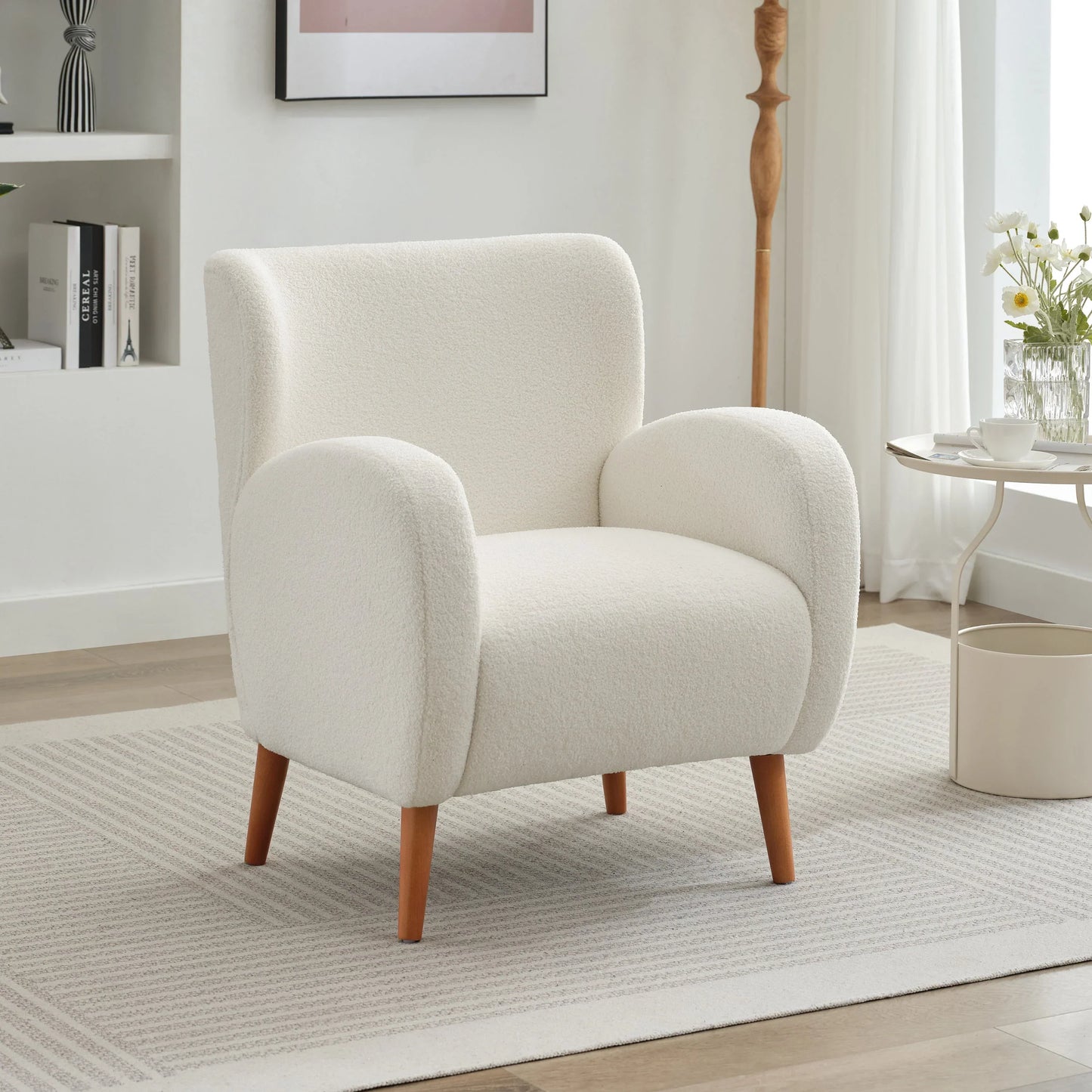Modern Luxury Wingback Accent Arm Club Chair Single Sofa