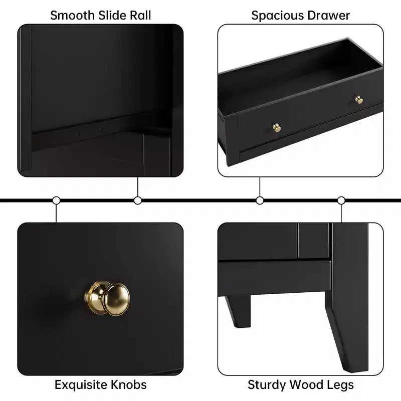 Tall 5 Drawer Dresser with Deep Drawers Metal Knobs Modern Wooden Chest of Drawers for Bedroom Entryway Hallway