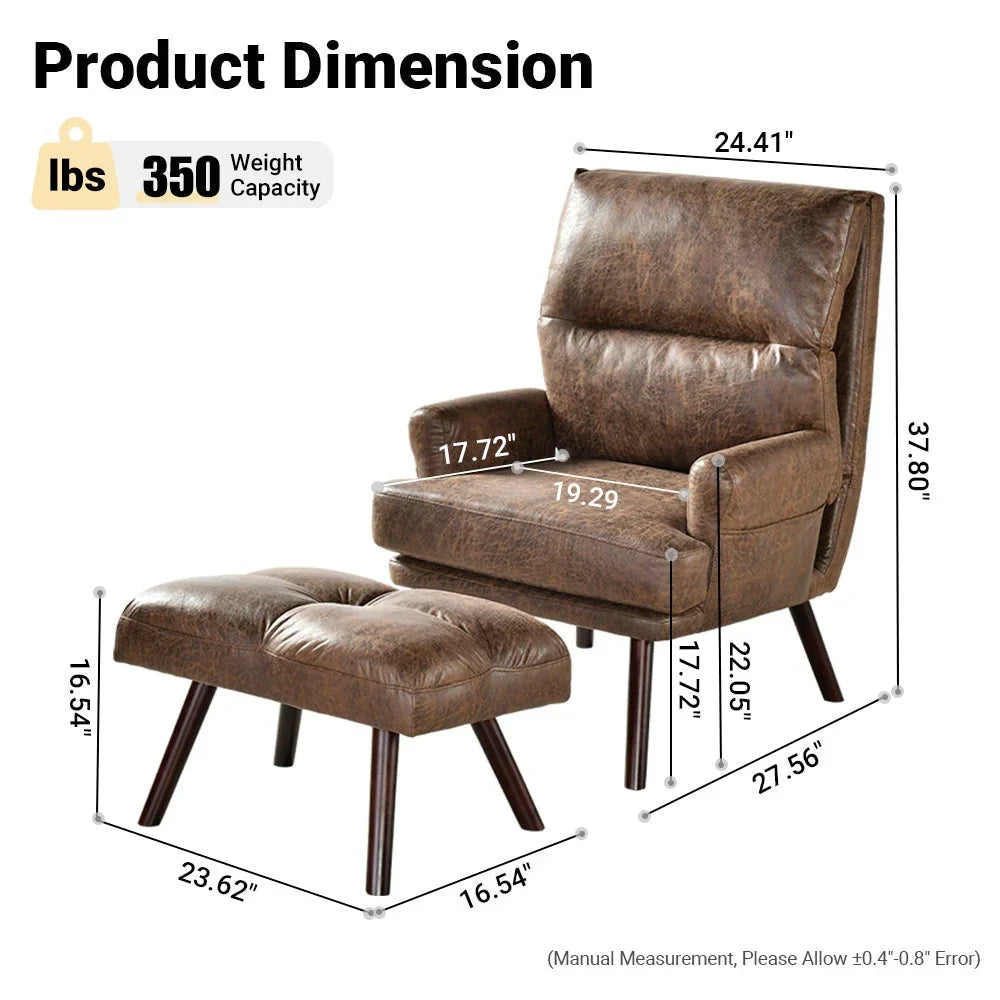 Ajustable Recliner Chair with Ottoman