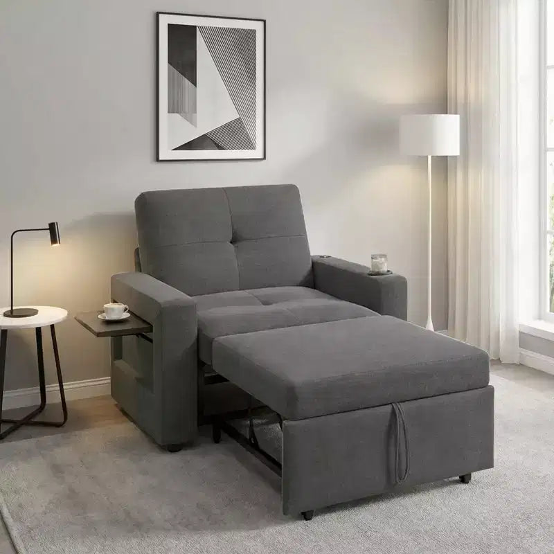 3-in-1 Sleeper Sofa Chair Bed, 42.5 Wide Convertible Pull-Out