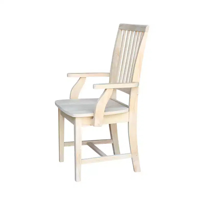 Mission Side Chair with Arms – Unfinished Solid Wood
