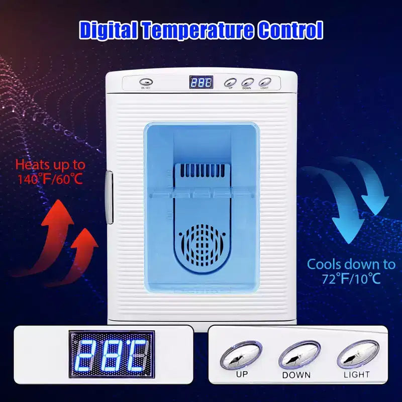 Reptile Incubator, 25L Hatching Eggs Incubator - 10C-60C Temperature Controlled, 12V/110V Portable Digital Incubator for Small Reptiles
