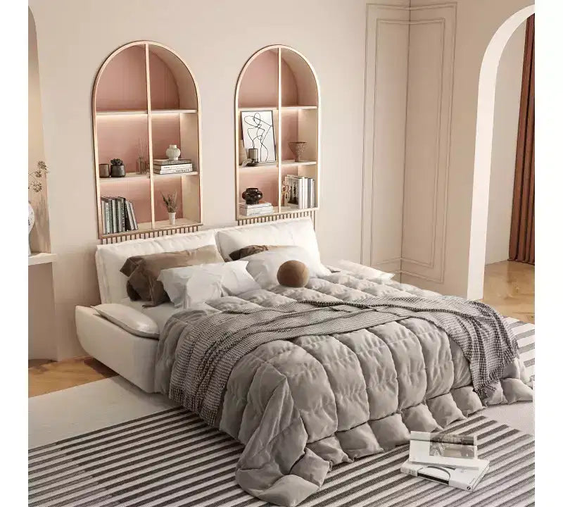 3-in-1 Convertible Queen Sleeper Sofa with Velvet Upholstery