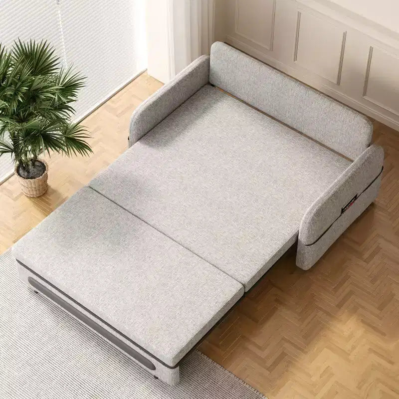 Convertible Sofa Bed 37 to 88.58 Inch with Hidden Storage and Lockable Wheels