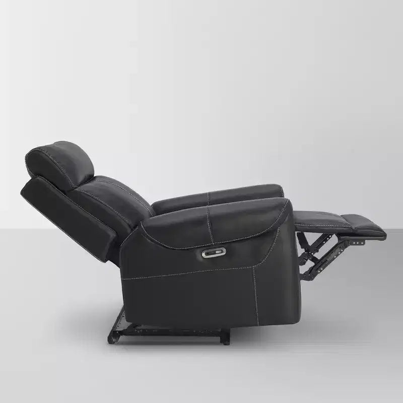 Wall Hugger Power Recliner with USB Ports, Faux Leather, 3 Positions, 350 lbs