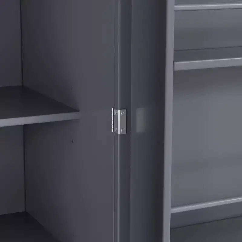 Freestanding Kitchen Pantry Organizer, Cabinet with 3-Adjustable Shelves, 3-Drawers, 8-Door Inner Shelves