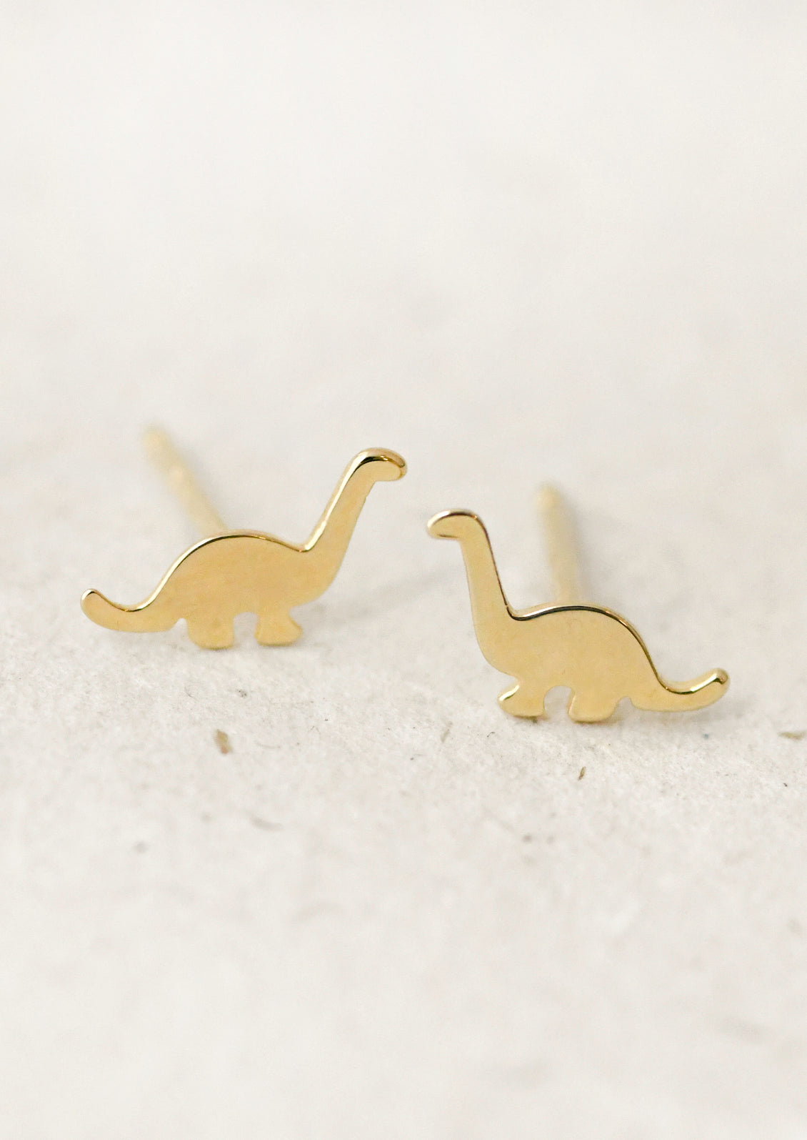Fashionable gold-filled dinosaur earrings