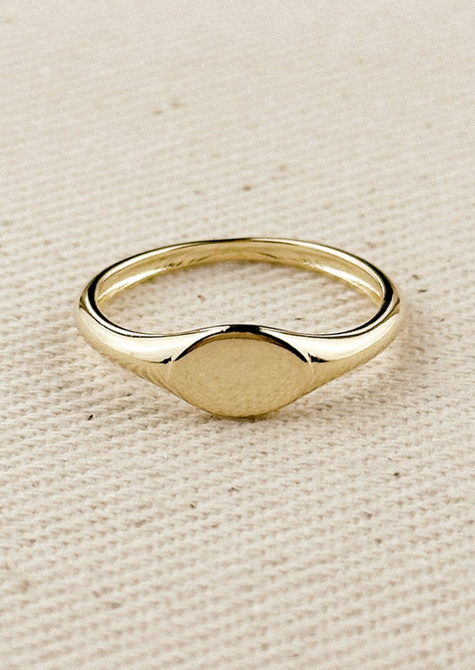 Secure Fit 18K Gold Fill Signet Ring