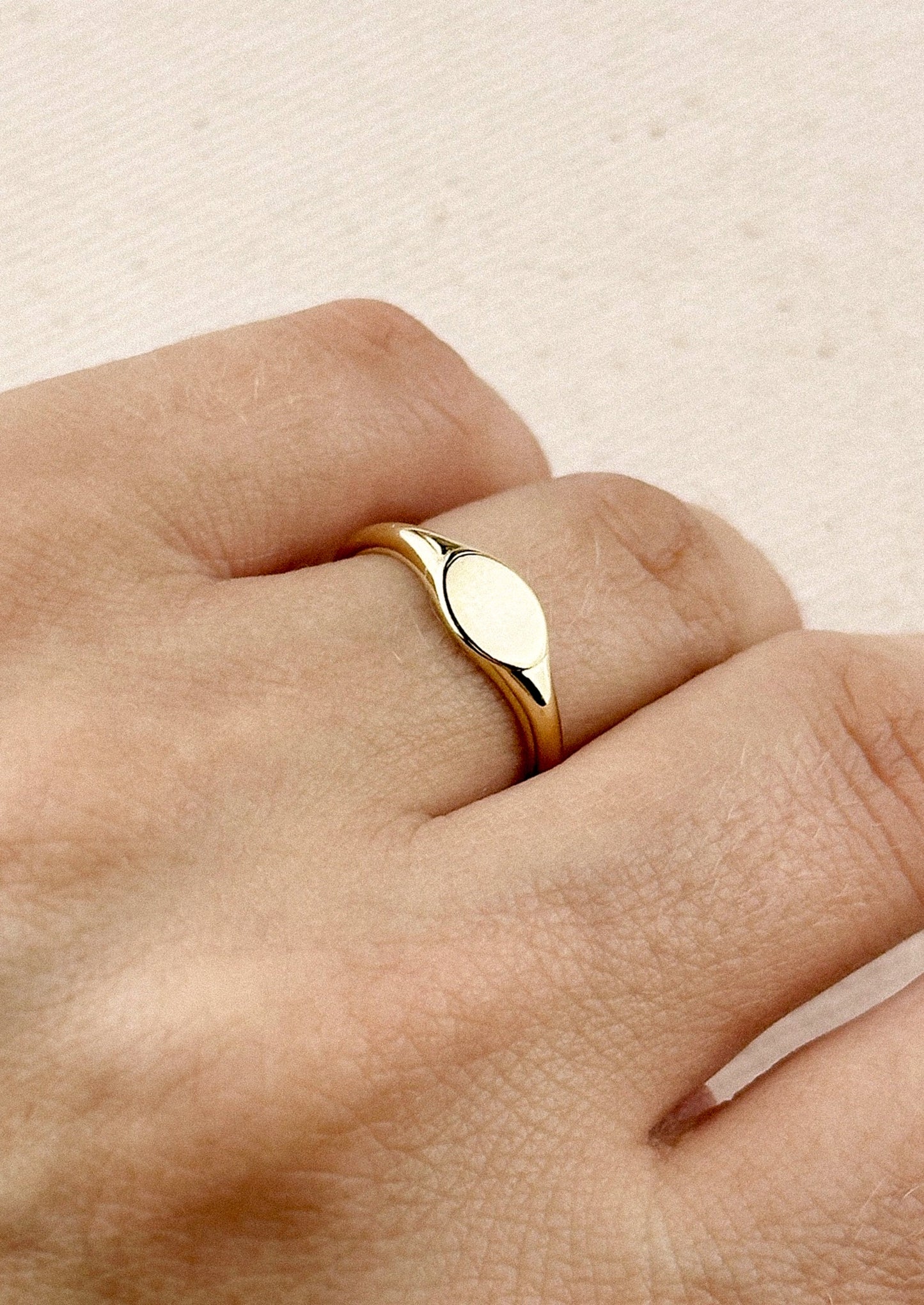 Secure Fit 18K Gold Fill Signet Ring