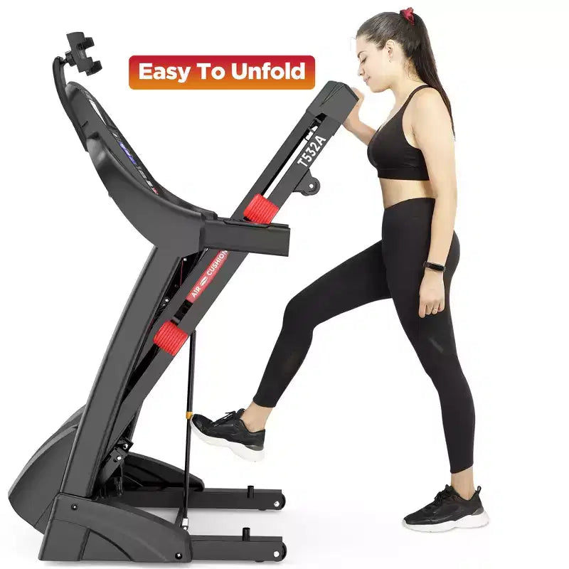 Treadmill Clearance: Portable Electric Treadmill with Handles, 20% Auto Incline, 4.5 HP Motor, Bluetooth App for Home/Office, Walking Running Machine