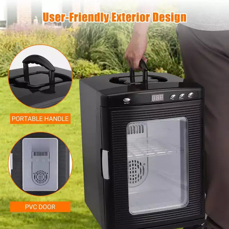 Reptile Incubator, 25L Hatching Eggs Incubator - 10C-60C Temperature Controlled, 12V/110V Portable Digital Incubator for Small Reptiles