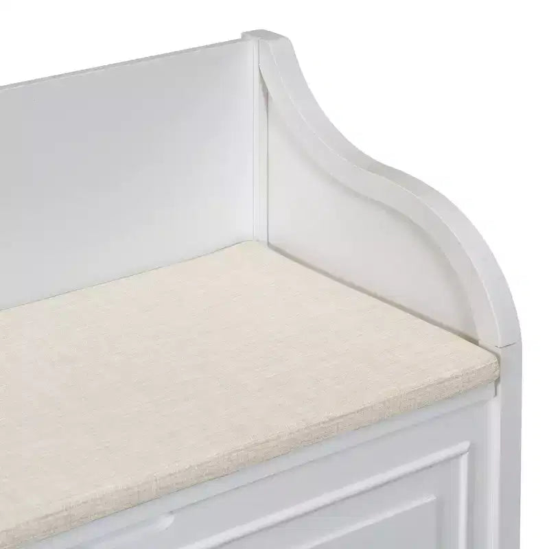 GDFStudio Fanny Entryway Multifunctional Storage Bench with Upholstered Seat and Safety Hinge