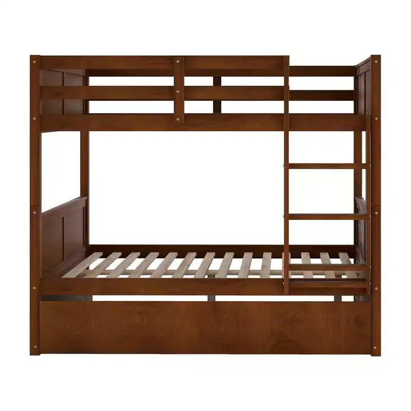 Whisen Full Over Full Wooden Bunk Bed with Twin Size Trundle