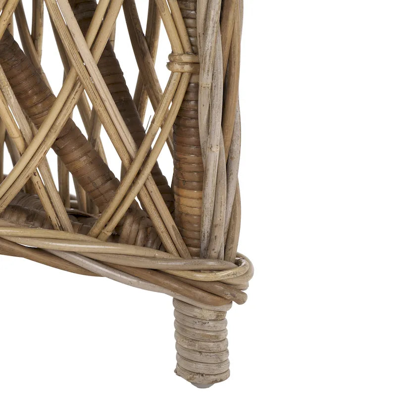 Natural Rattan Club Chair - 25.5 x 26.5 x 35.5 - 26Wx27Dx36H