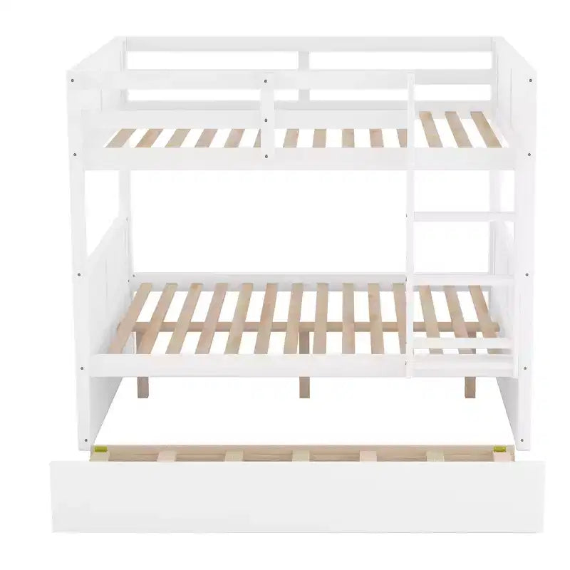 Whisen Full Over Full Wooden Bunk Bed with Twin Size Trundle