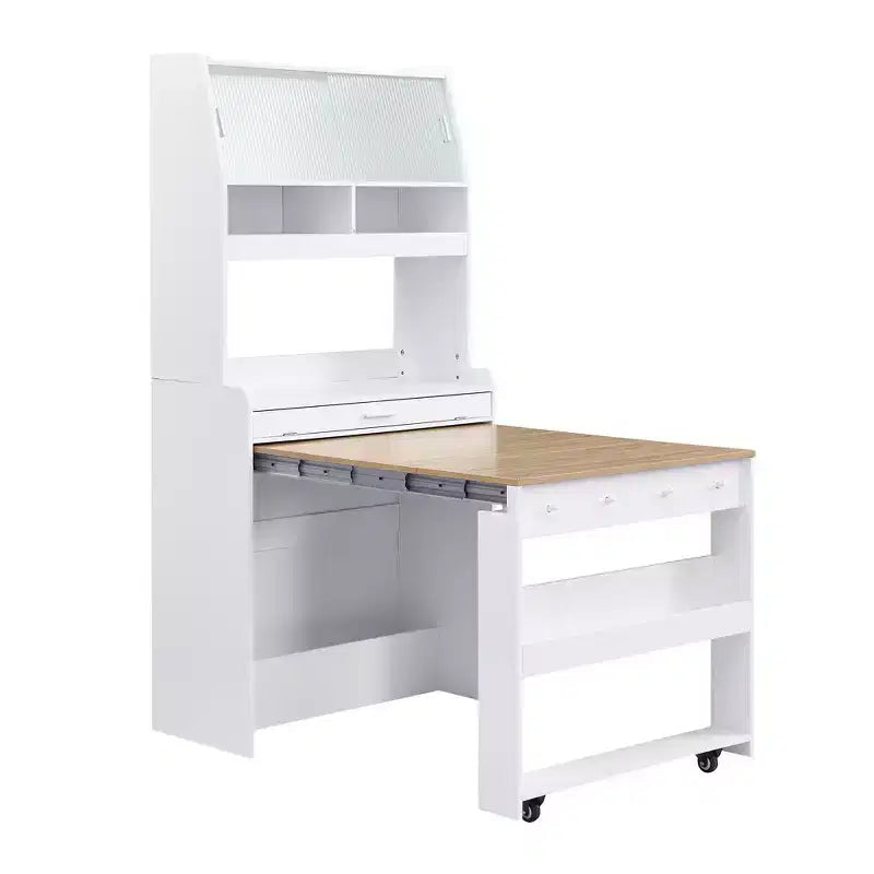Whisen 33.5 Buffet with Hutch & Foldable Table