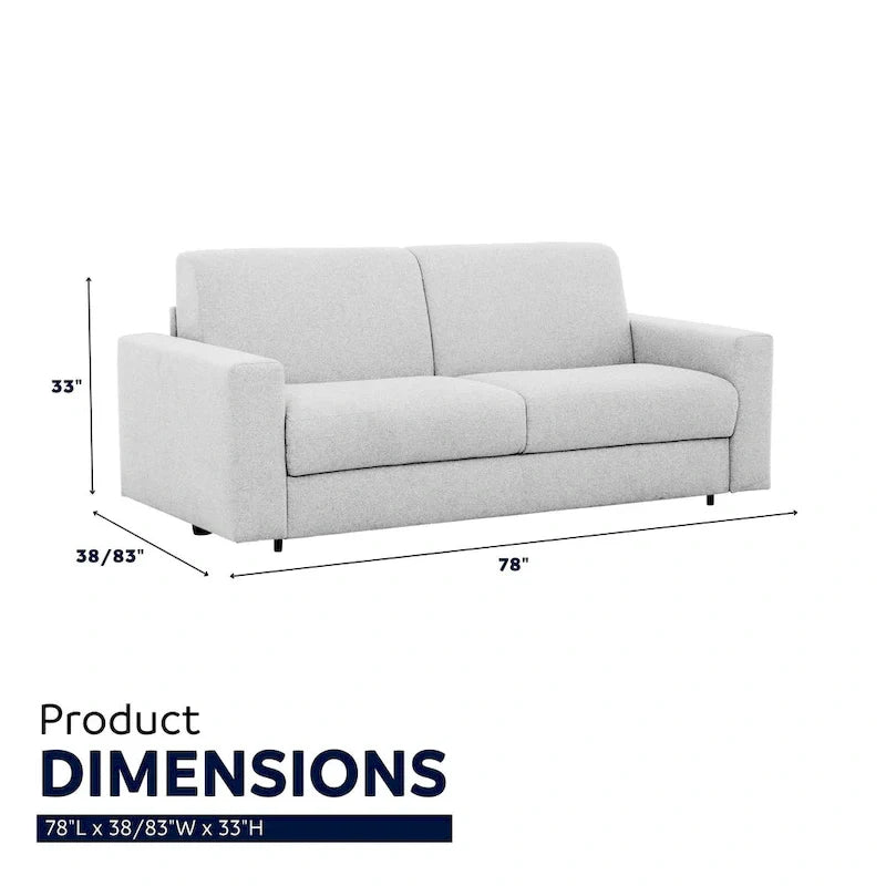 78 in. Full Sleeper Sofa with Memory Foam Mattress