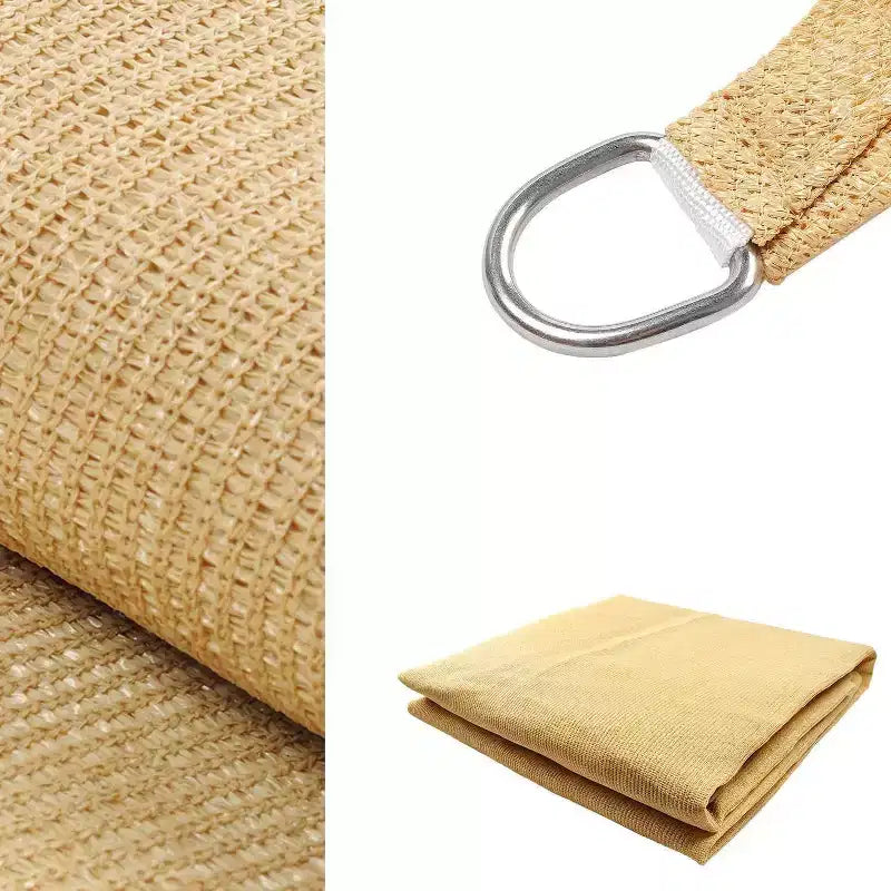 Sun Shade Sail Canopy UV Block  Waterproof Outdoor Shelter for Patio, Deck, Garden - Beige - 8X12