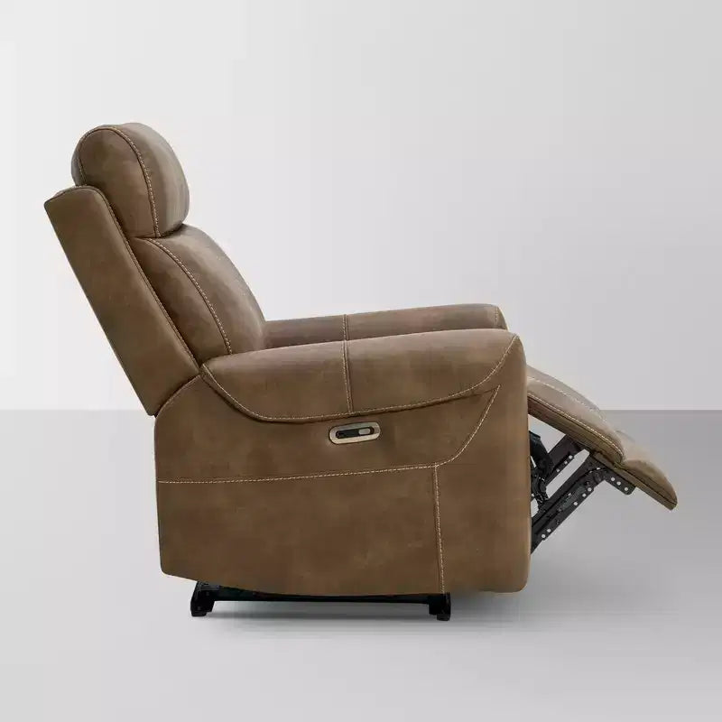 Wall Hugger Power Recliner with USB Ports, Faux Leather, 3 Positions, 350 lbs