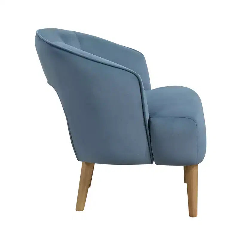 GDFStudio Bennett Contemporary Velvet Upholstered Barrel Accent Chair