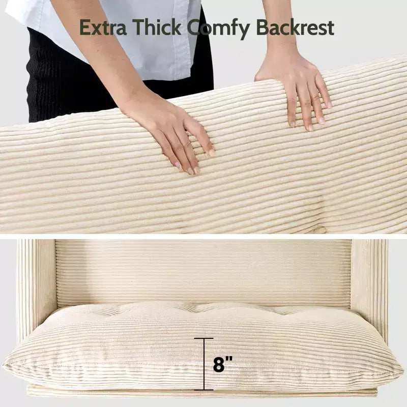 Small Loveseat Sofa, Comfy Couch with Thick Cushions, Tool-Free Assembly Loveseat for Bedroom, Small Loveseat for Small Spaces