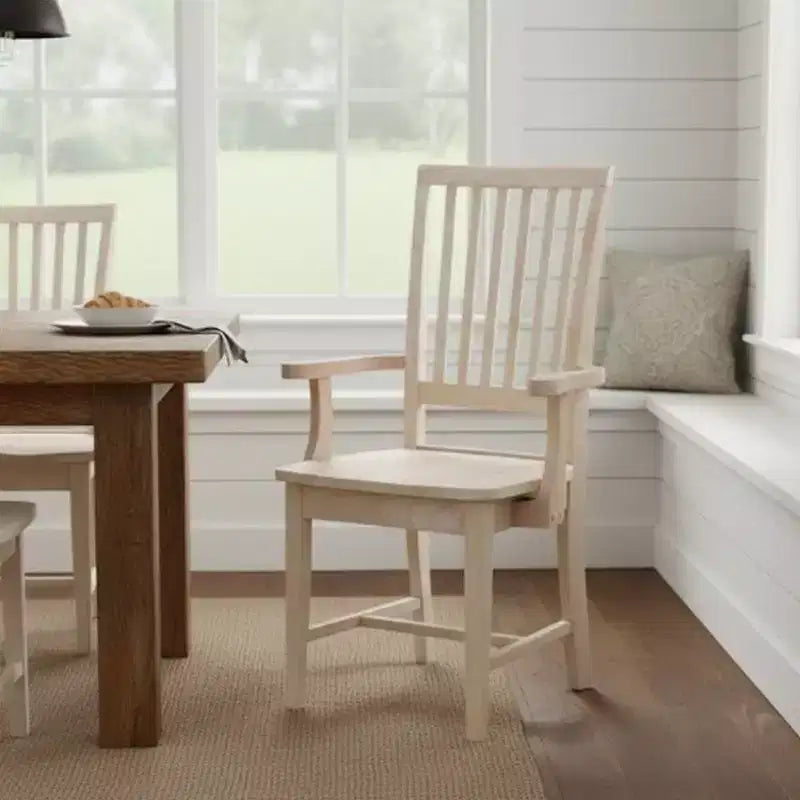 Mission Side Chair with Arms – Unfinished Solid Wood
