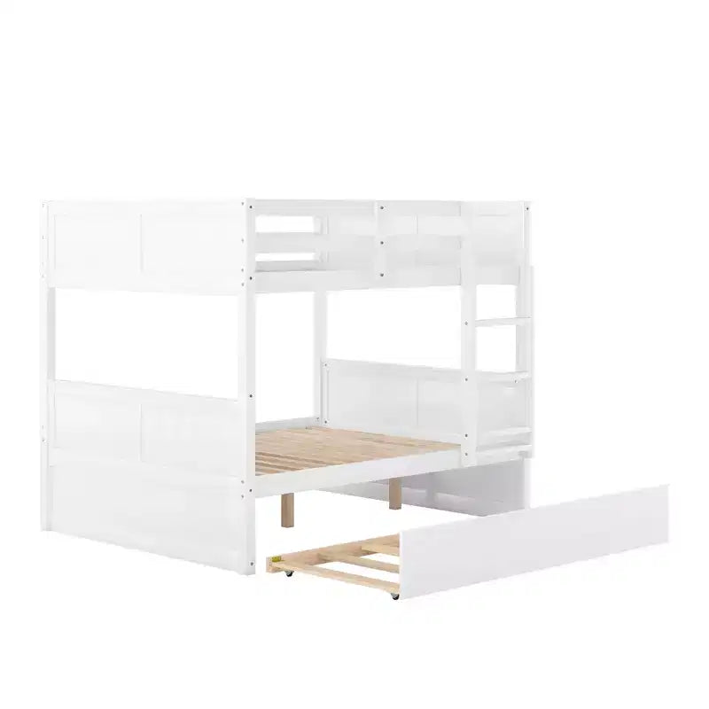 Whisen Full Over Full Wooden Bunk Bed with Twin Size Trundle