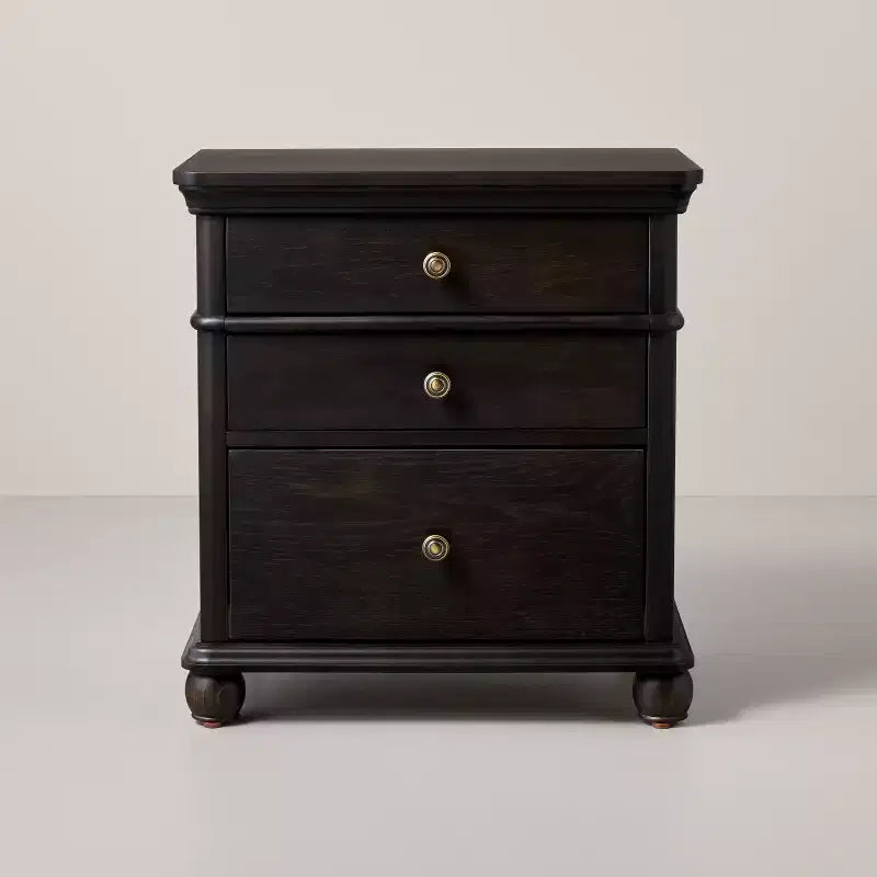 3pc Classic 3 Drawer Wooden Nightstands - Hearth & Hand with Magnolia