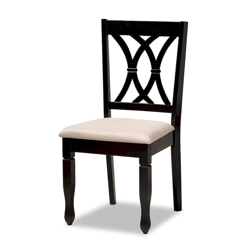 Modern and Contemporary Upholstered Wood 7-Piece Dining Set