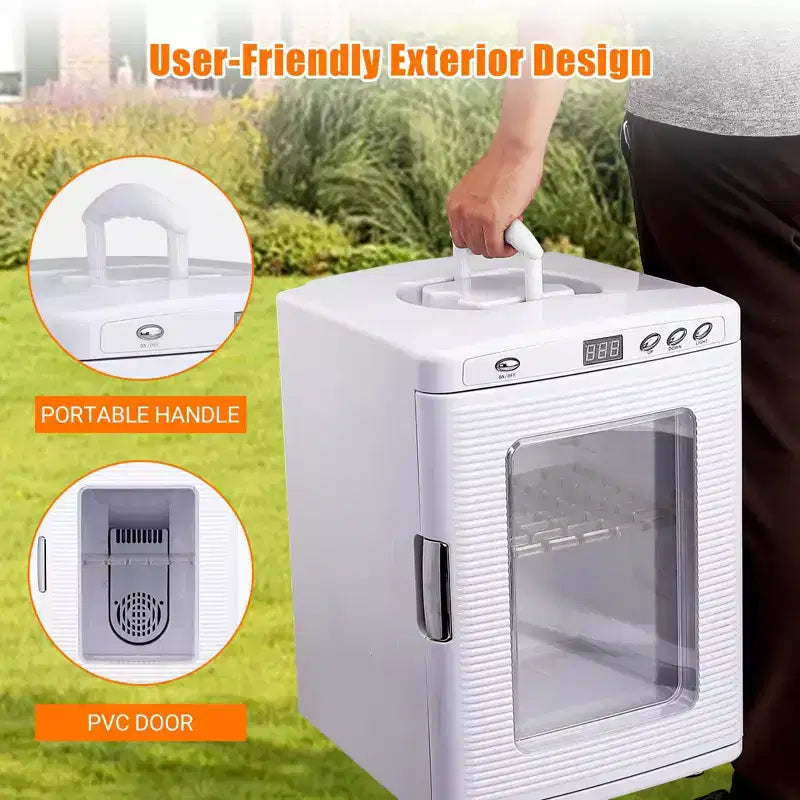 Reptile Incubator, 25L Hatching Eggs Incubator - 10C-60C Temperature Controlled, 12V/110V Portable Digital Incubator for Small Reptiles