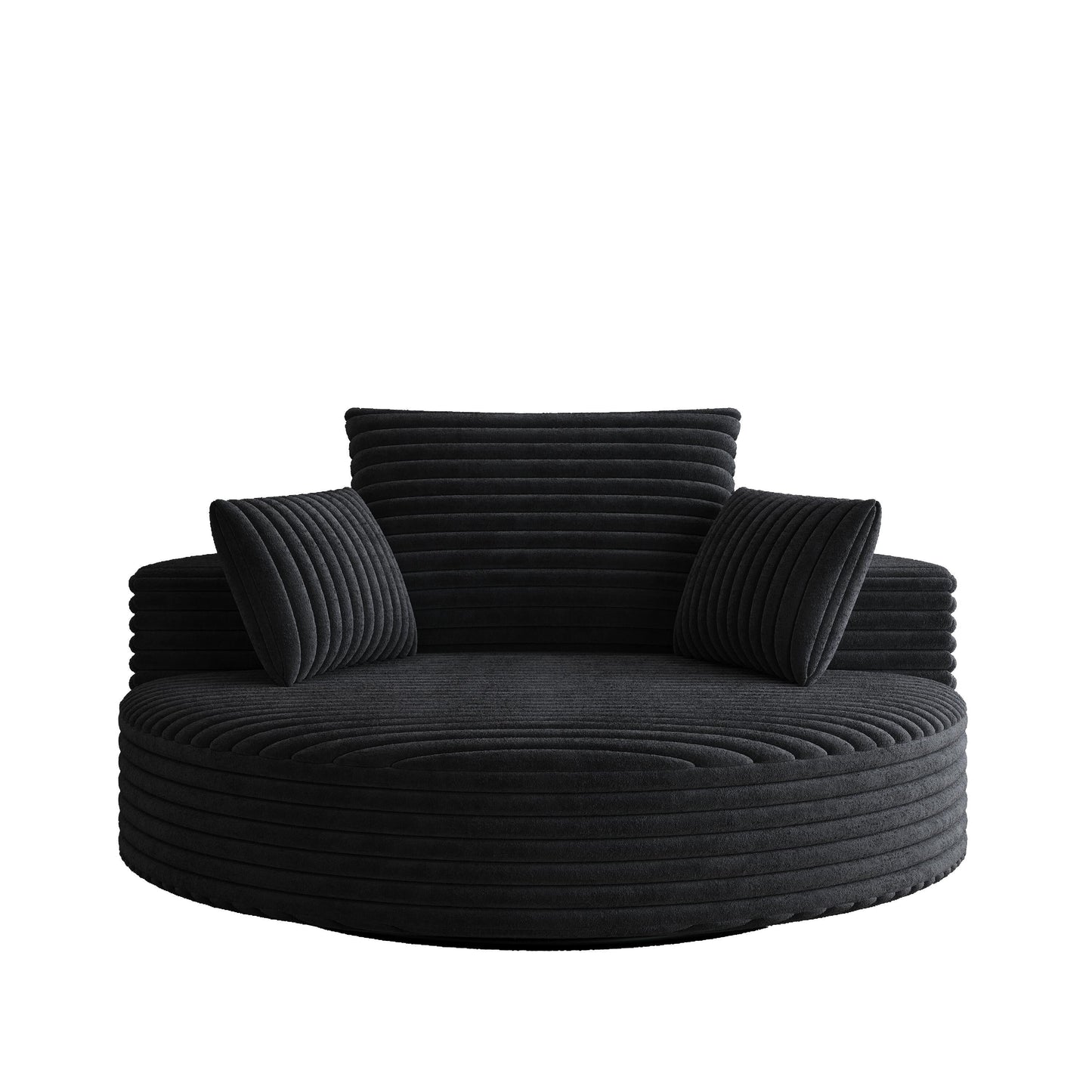 Corduroy Chenille Foam Single Swivel Chair