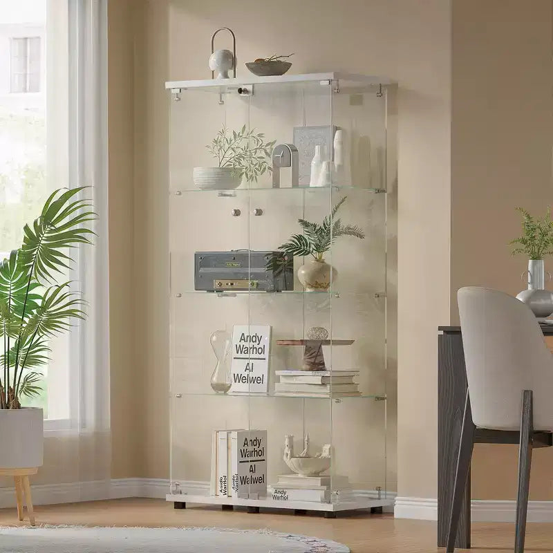64.5 X 32 Glass Display Cabinet Curio Cabinet with Lock