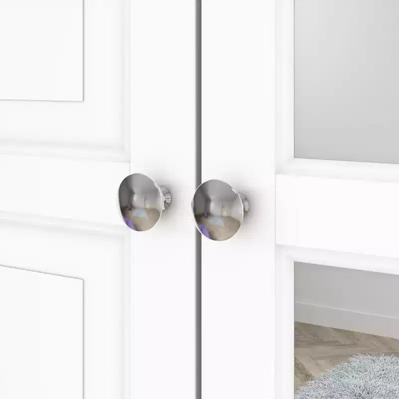 Wardrobe with Mirror 3 Doors 5 Drawers Classic Style