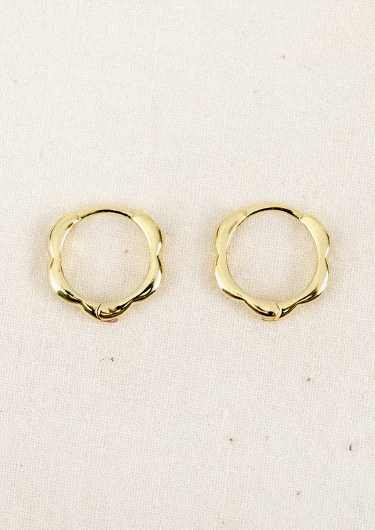 Fashionable hoop earrings in gold and silver