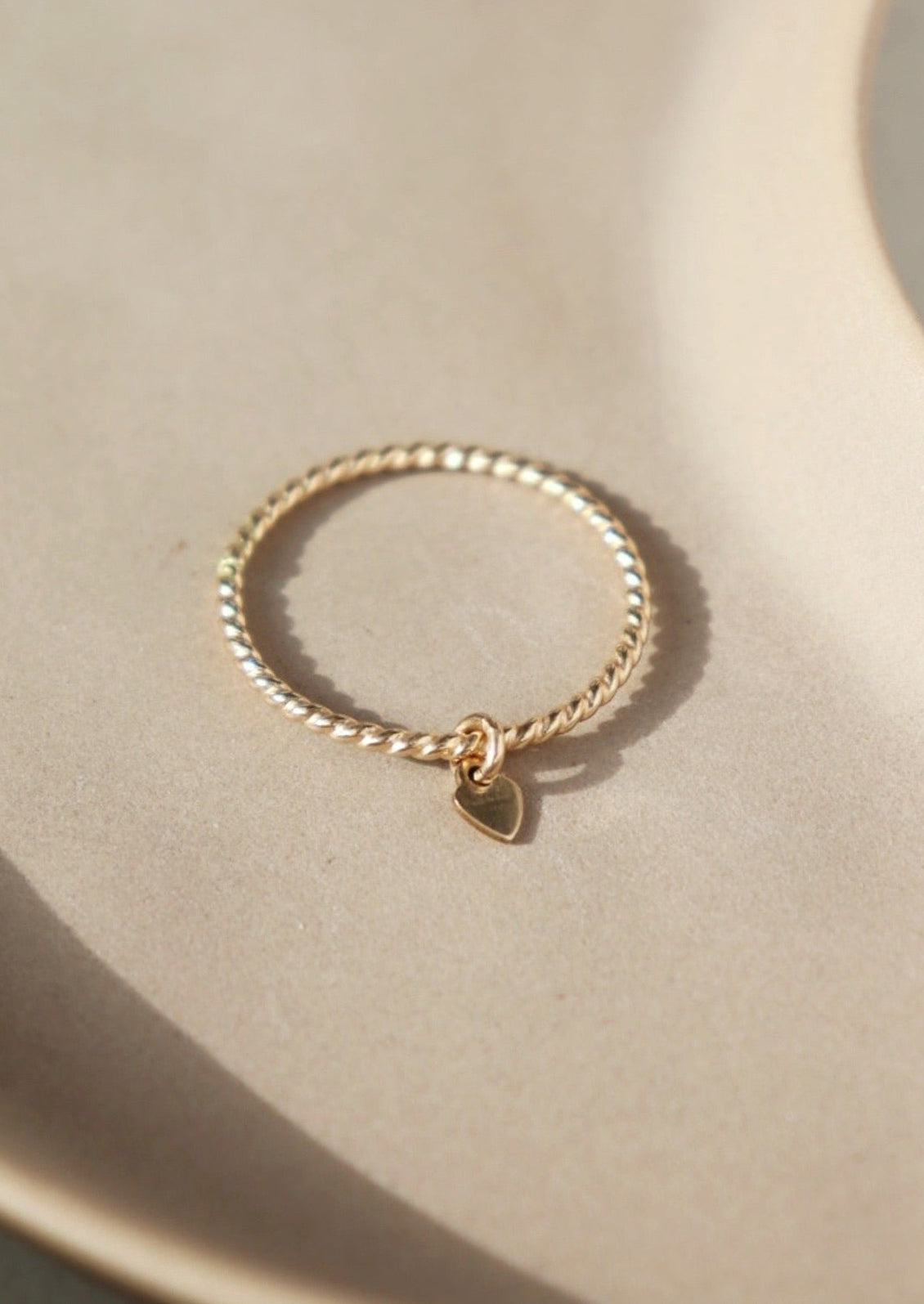 Elegant Open Heart Design Charm Ring