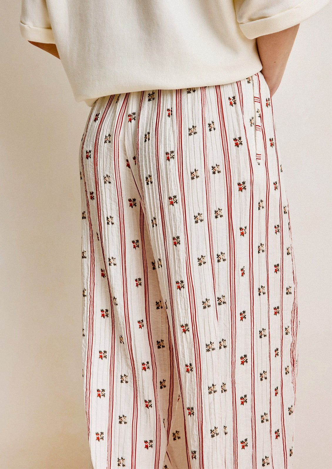 Romantic Floral Print Pants Comfortable Breathable
