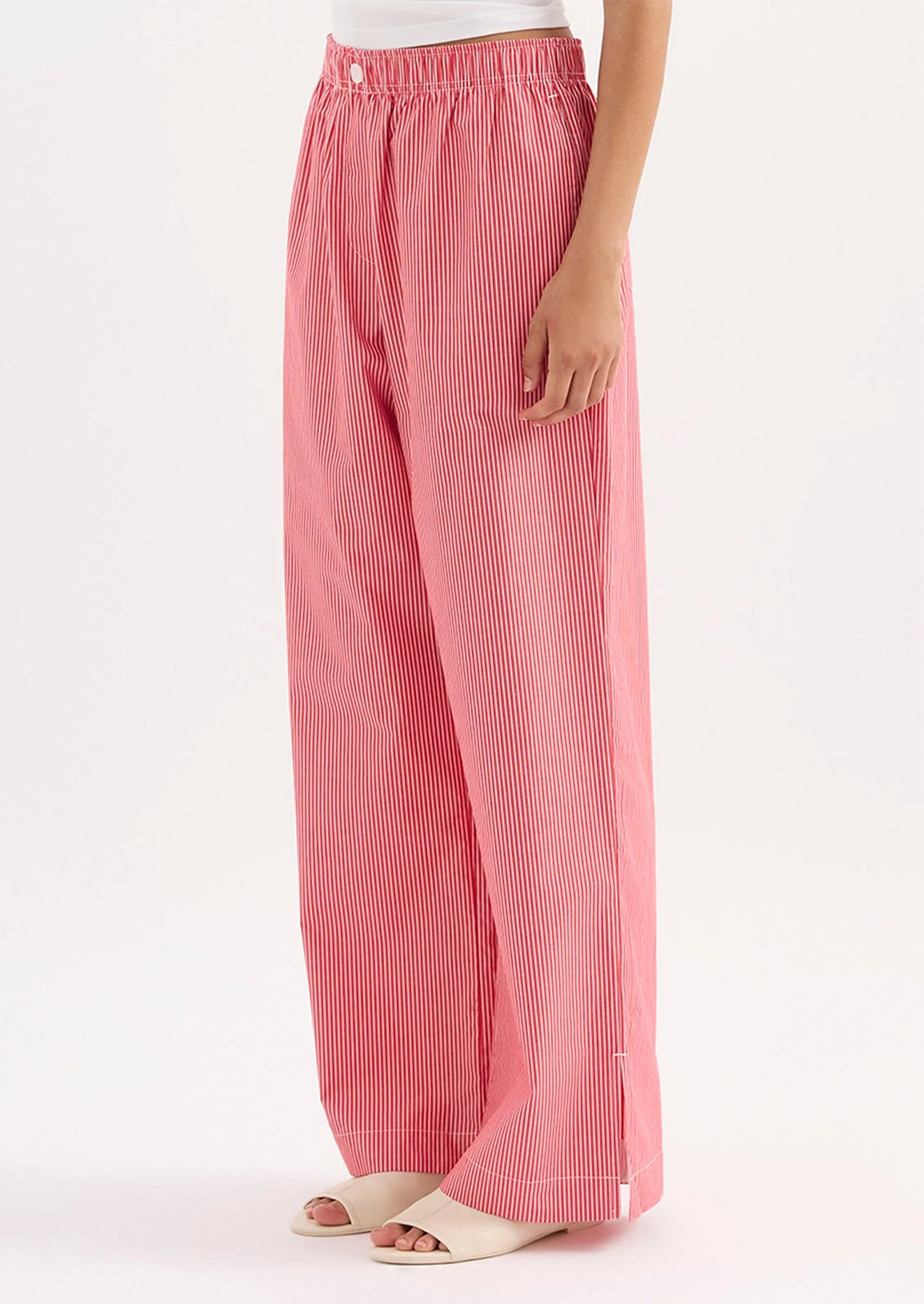 Classic French red and white striped trousers
