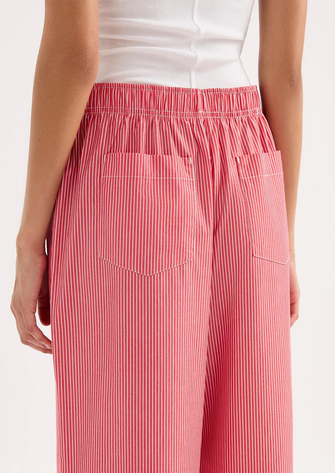 Classic French red and white striped trousers