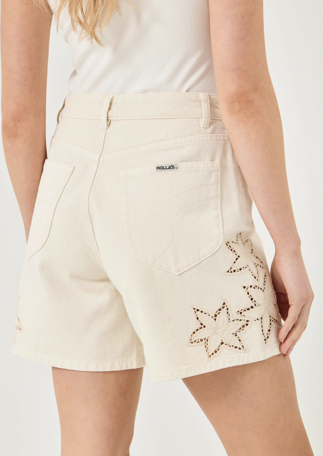 Beige cotton shorts that are versatile for everyday wear