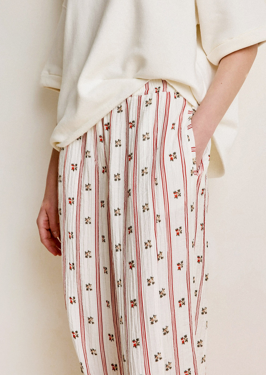 Romantic Floral Print Pants Comfortable Breathable
